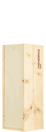 Holzkiste / Caisse Bois 1 x 150 cl Logo Mövenpick
